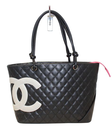 large black chanel tote bag.